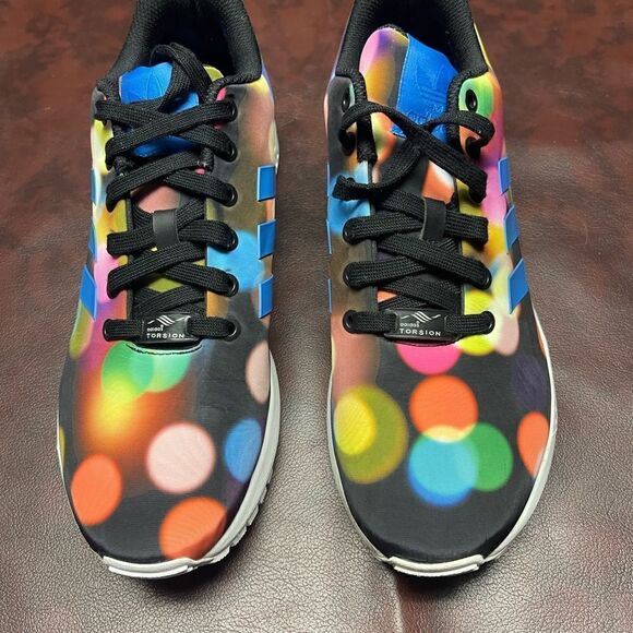 Adidas Originals ZX Flux bright lights sneakers tennis shoes, size 8 1/2 - Picture 4 of 14